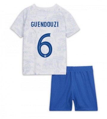 Maillot de foot France Matteo Guendouzi #6 Extérieur enfant Monde 2022 Manches Courte (+ pantalon court)